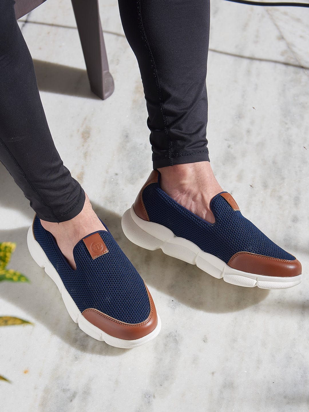 PROKNIT SLIP-ONS SNEAKERS- B-502- Navy