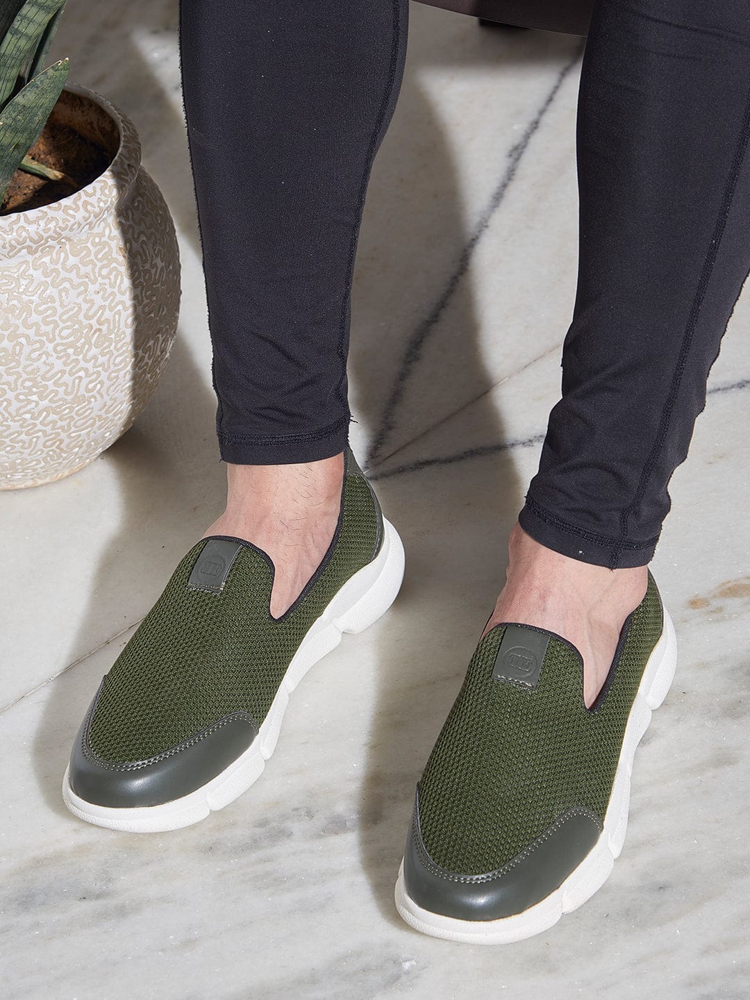 PROKNIT SLIP-ONS SNEAKERS- B-502- Olive