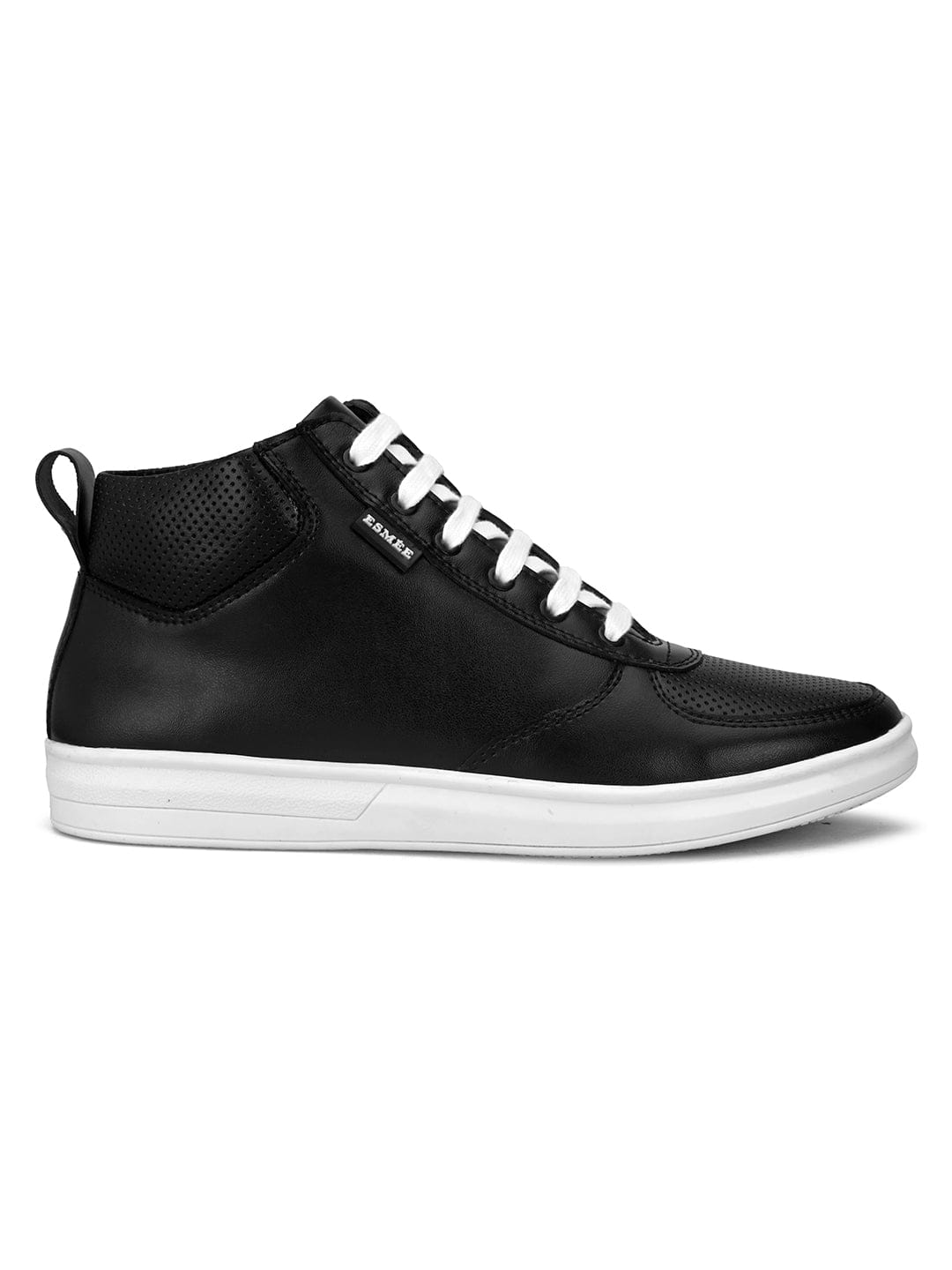 LACE-UP ANKLE SPORTY SNEAKERS-5002 - Black