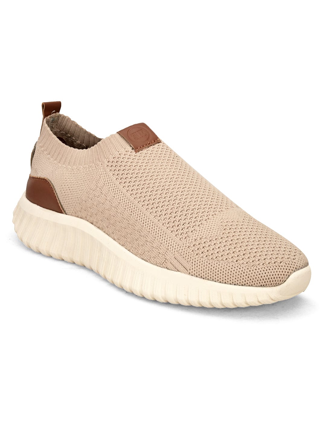 PROKNIT SLIP-ONS RUNNING SPORTS SNEAKERS - B-501- Tan