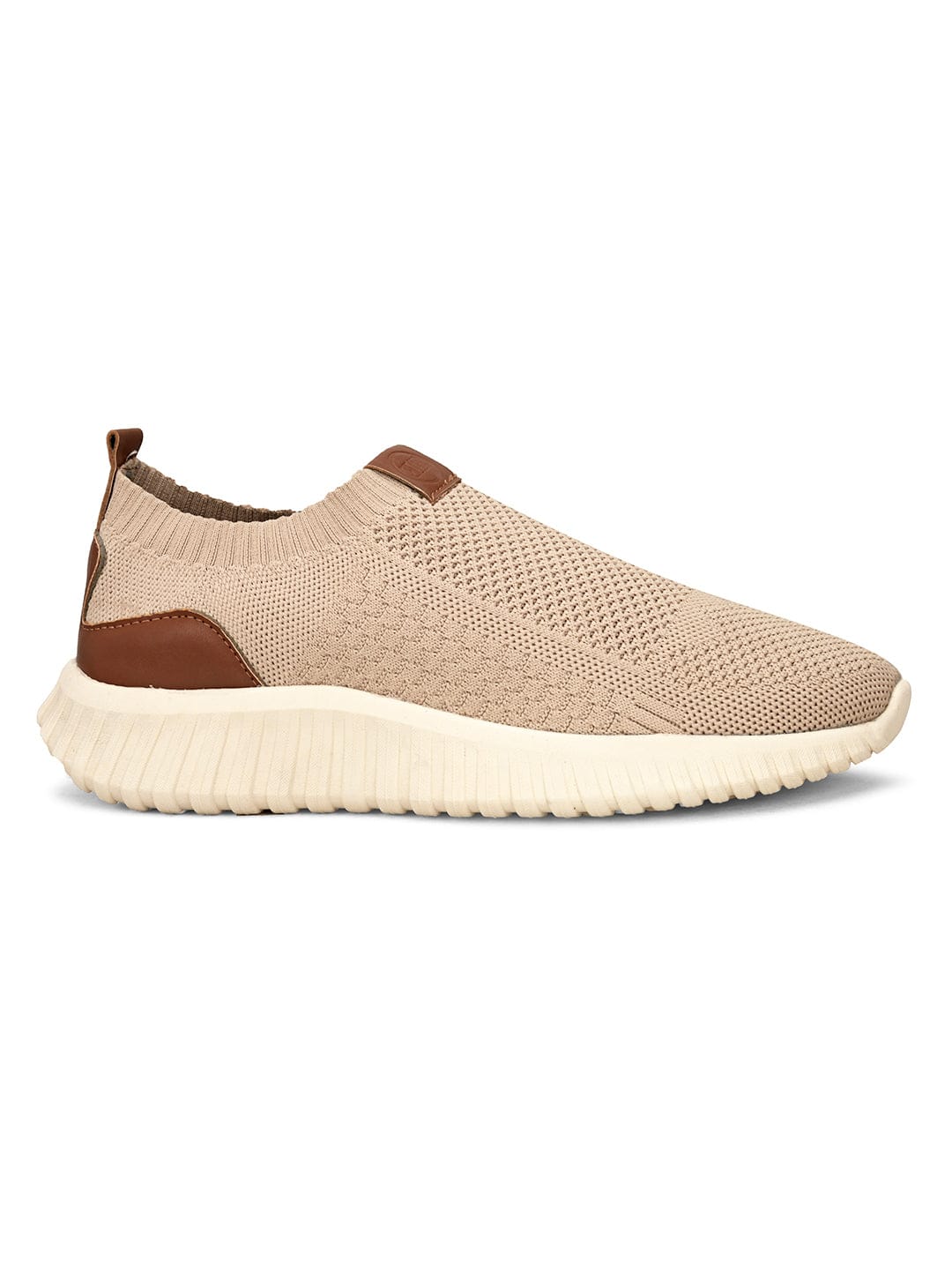 PROKNIT SLIP-ONS RUNNING SPORTS SNEAKERS - B-501- Tan