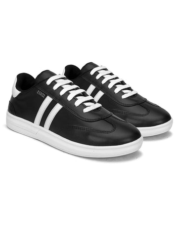 LACE UP CASUAL SNEAKERS-5001 - Black