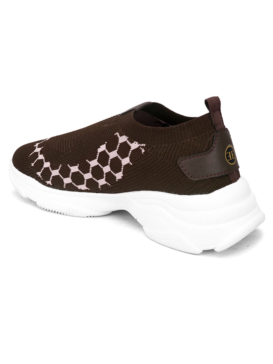 PRONKIT SPORTS SLIP ON RUNNING SHOES- B-503 - Brown