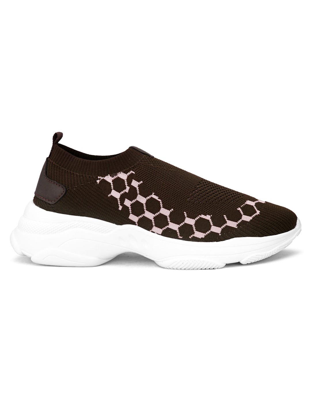 PRONKIT SPORTS SLIP ON RUNNING SHOES- B-503 - Brown