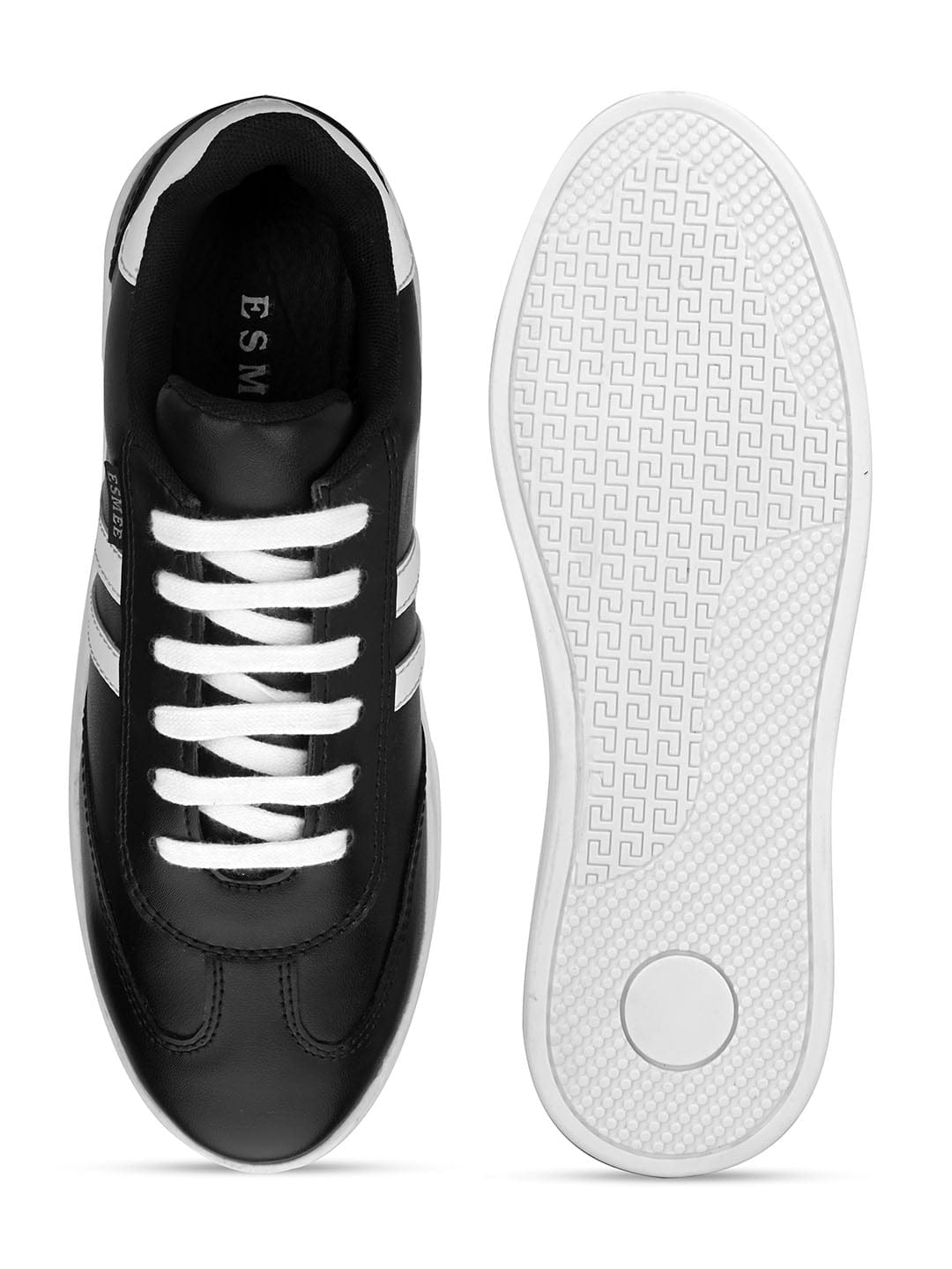 LACE UP CASUAL SNEAKERS-5001 - Black