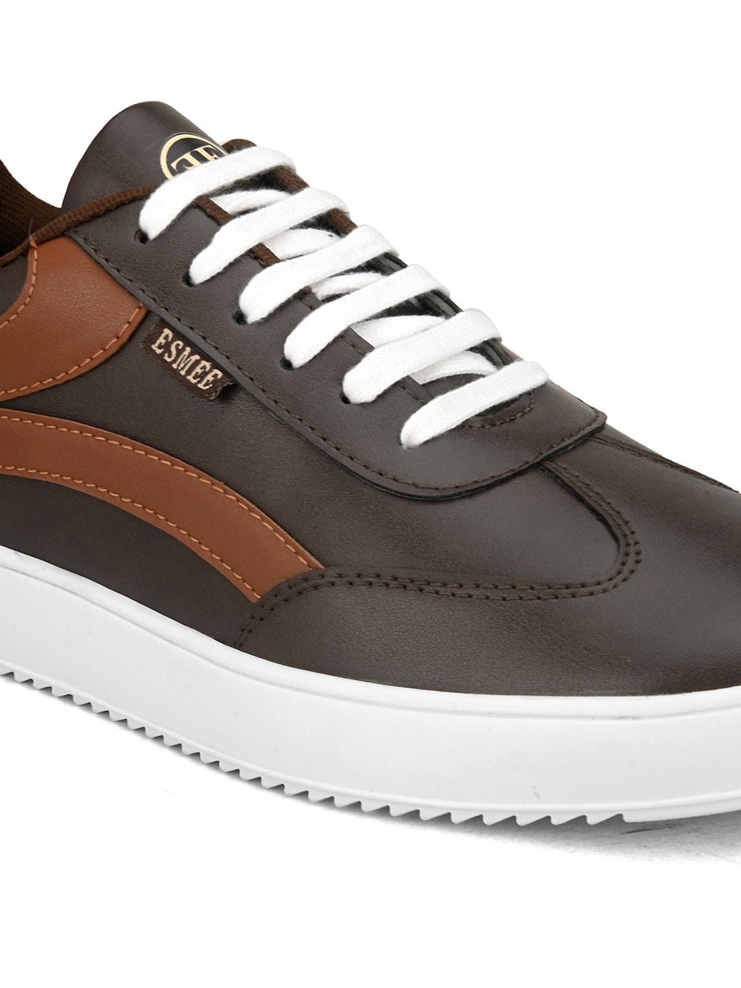 LACE UP COMFORT SNEAKERS SHOES- ES-02 - Brown