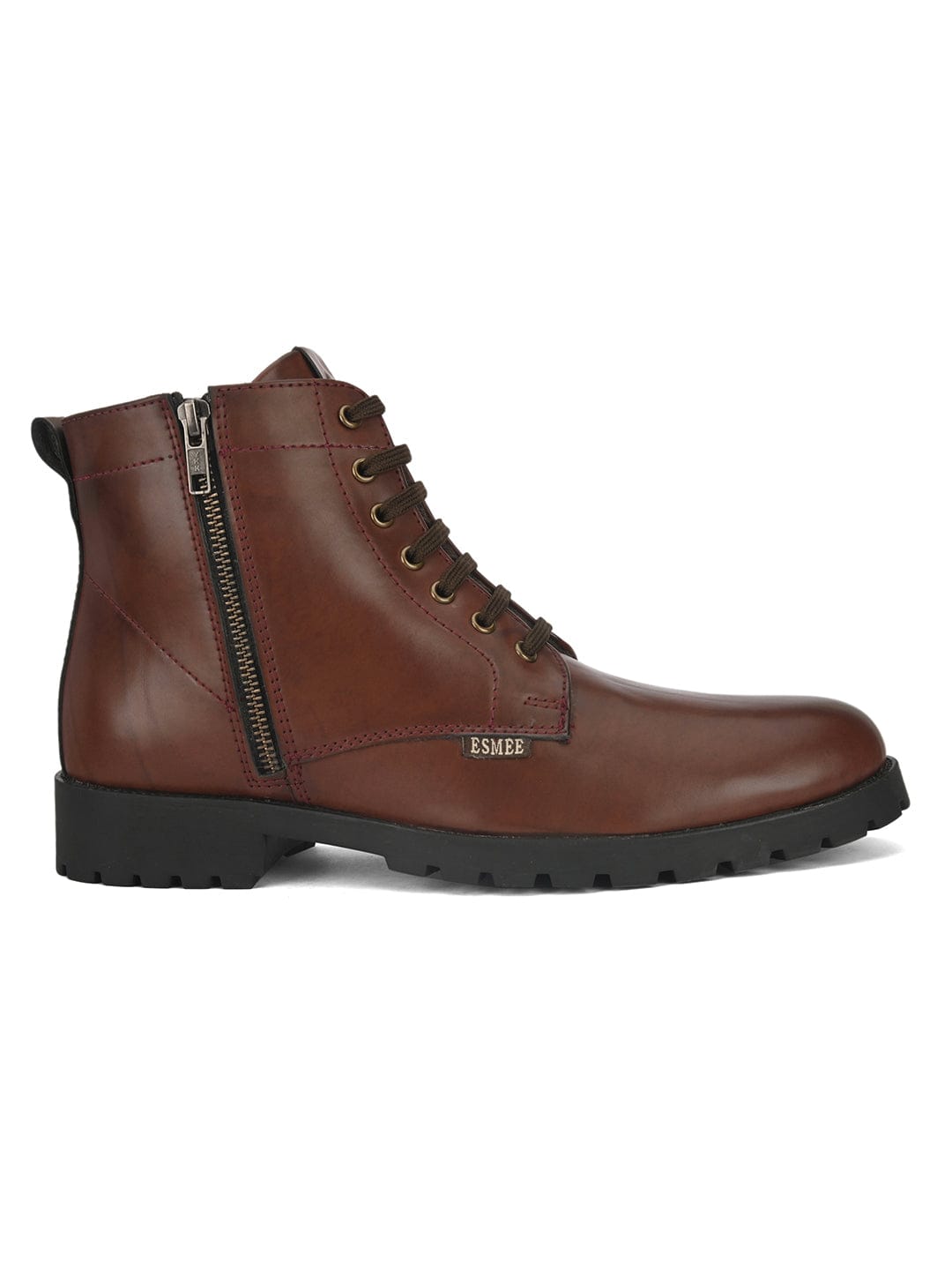 OLIVER ZIP-UP CASUAL BOOTS- Brown