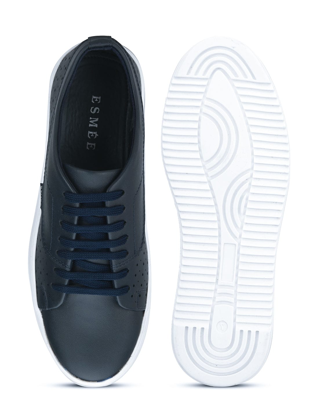 LACE UP  CASUAL SNEAKERS SHOES- ES-15 - Navy