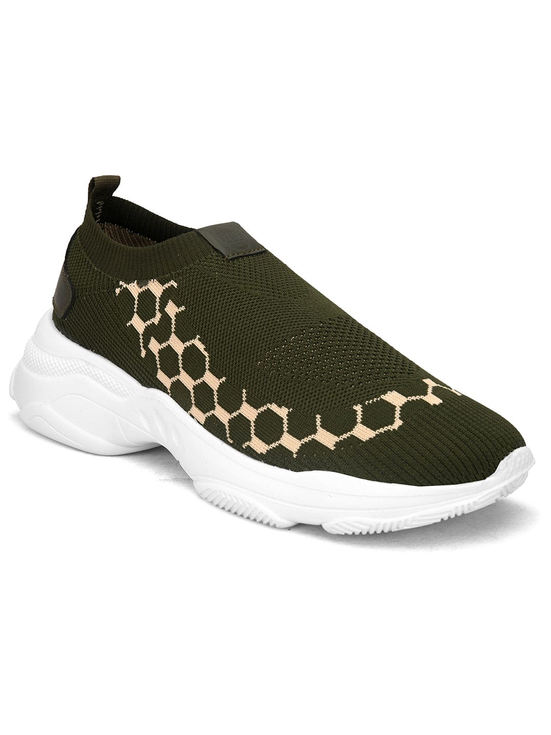 PRONKIT SPORTS SLIP ON RUNNING SHOES- B-503 - Olive