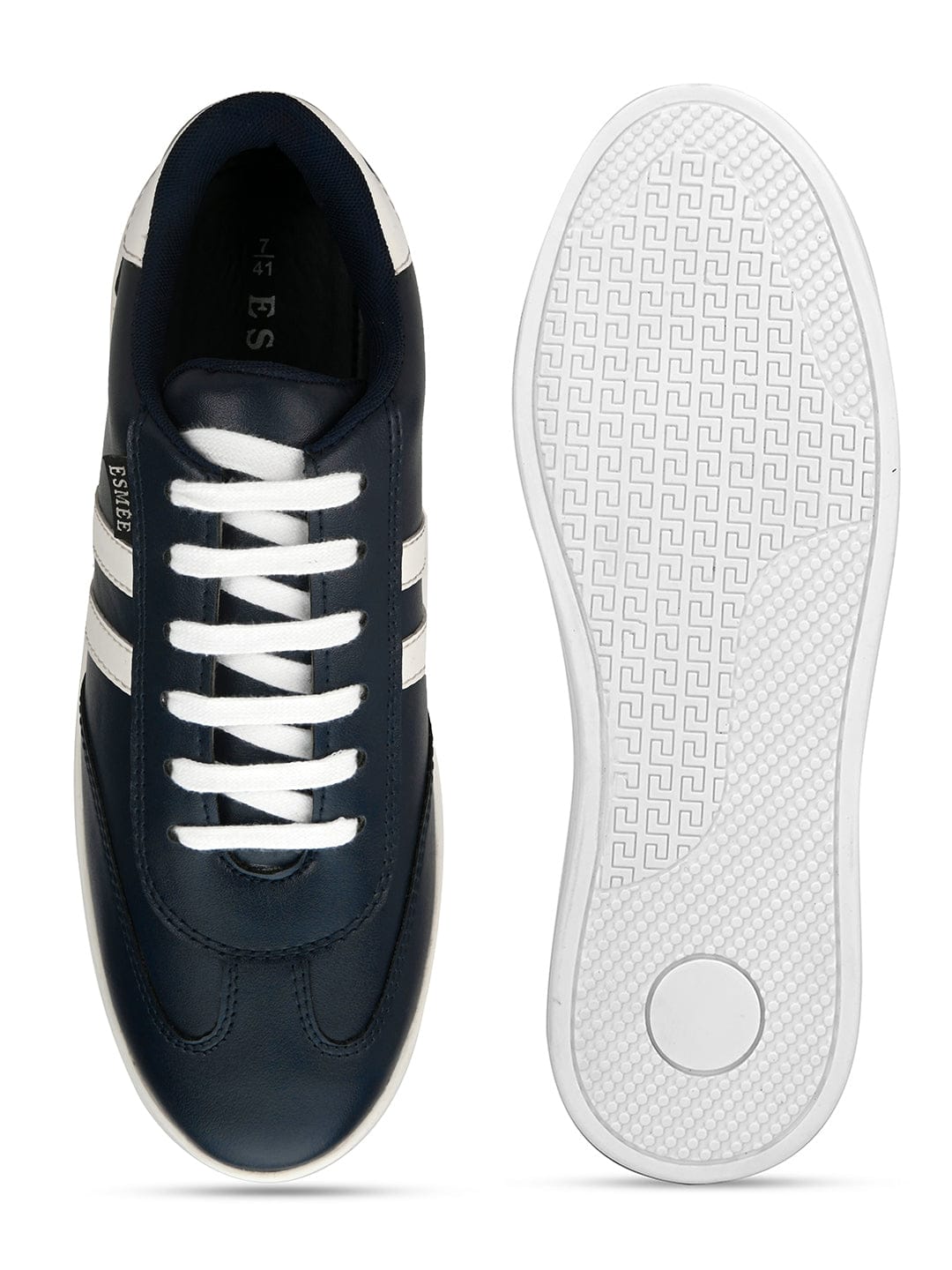 LACE UP CASUAL SNEAKERS-5001 - Navy